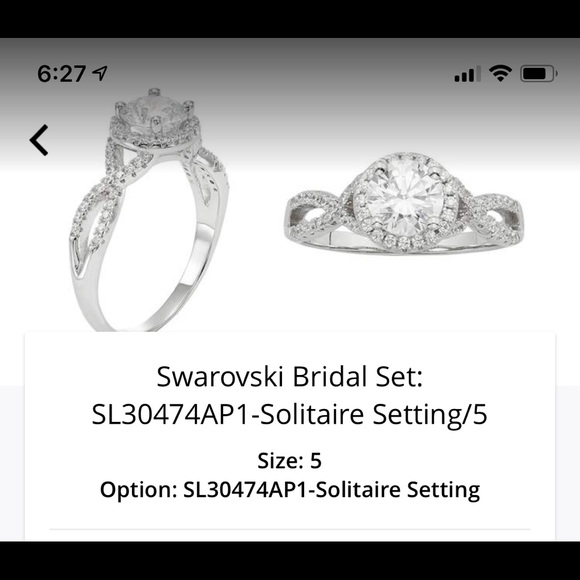 Swarovski Elements Sterling Silver Ring - Picture 2 of 7